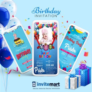 Birthday Party Celebration Invitation Video eCard Maker Online