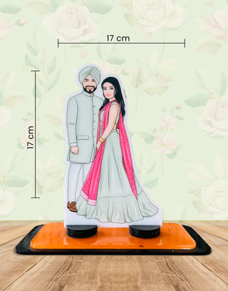 Custom Sikh Couple Caricature| IM-3006