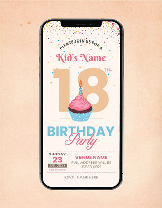 18th Birthday Invitation | B-83