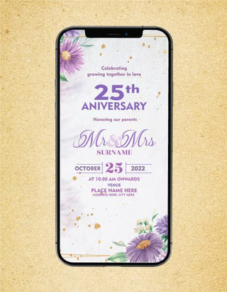 25th Anniversary Invitation eCard | P-03