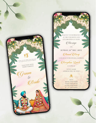 Anand Karaj Ceremony Invitation Card | IM-3009