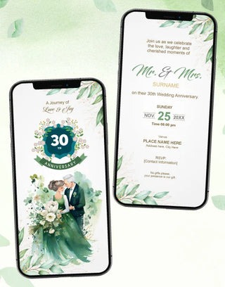 30th Anniversary Invitation Pdf Card | IM-3002