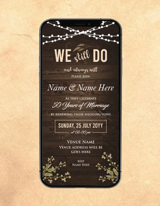 50th Wedding Anniversary Invitation | IM-2105