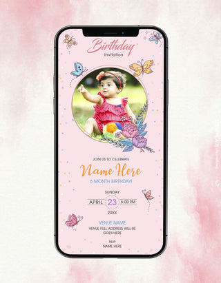 6 Month Birthday Invitation | IM-2224