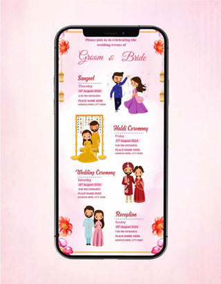 All in One Wedding Invitation Card | W-255