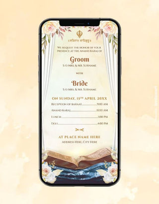 Anand Karaj Invitation Card | IM-2192