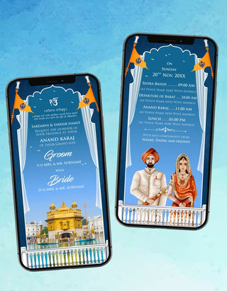 Anand Karaj Punjabi Sikh Wedding eInvite | IM-2312