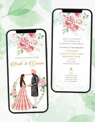 Anand Karaj Wedding Invite PDF Card | IM-2560