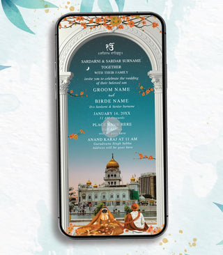 Anand Karaj Wedding Video Invitation | IM-2323-V