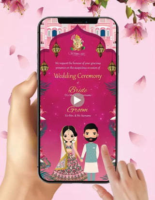 Animated Cartoon Wedding Invitation Video | IM-2617