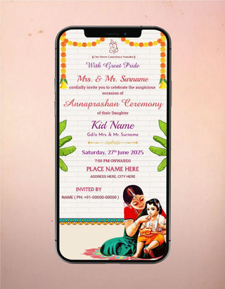 Annaprashan Invitation GIF Card | RC-02 (GIF)