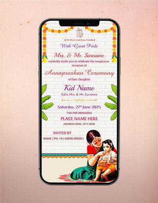 Annaprashan Ceremony Invitation Card | RC-05