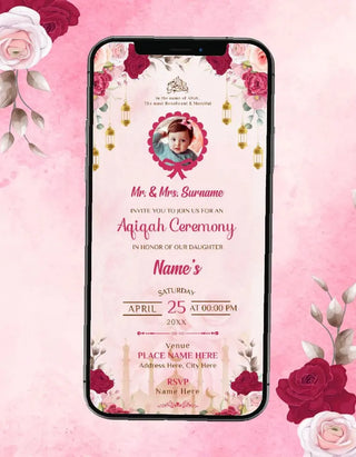 Aqiqah Ceremony Invitation Card | IM-2585