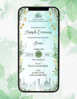 Aqiqah Invitation Card | IM-2576