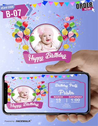 Birthday Invitation eCards | B-07