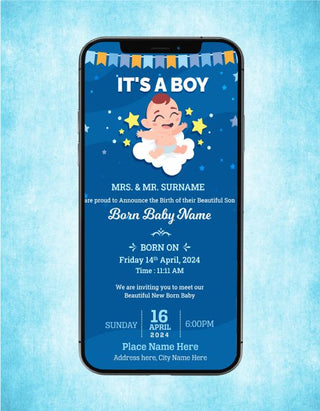 Baby Birth Announcement Invitation | BA-01