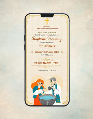 Baptism Ceremony Invitation Card | BI-02