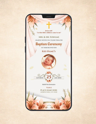 Baptism Ceremony Invitation Templates | BI-03