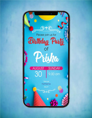 Beautiful Paperless Birthday Invitation eCards | B-03