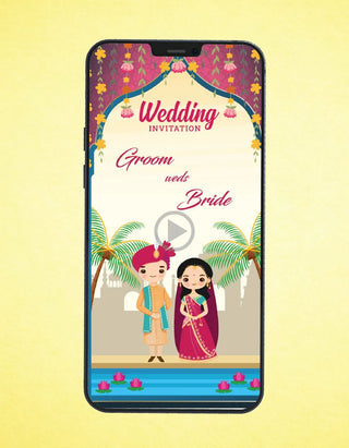 Beautiful Traditional Indian Wedding Invitation Video | W-247-V