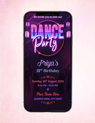 Best Dance Party Invitation Ecard | PT-03