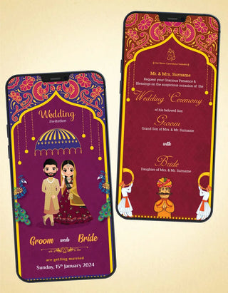 Best Multiple Events Wedding PDF Cards | W-310