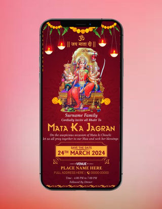 Bhajan Sandhya Invitation Card | M-23