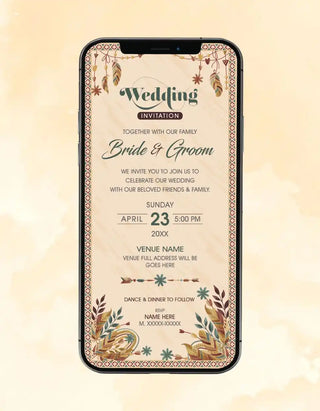 Bohemian Wedding Invitation | IM-2363