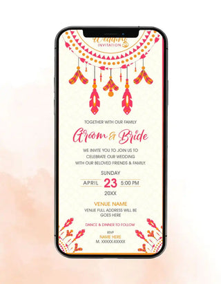 Bohemian Wedding Invitation Card | IM-2364