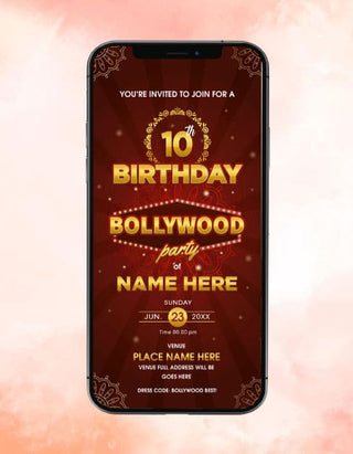 Bollywood Party Birthday Invitation | IM-2251