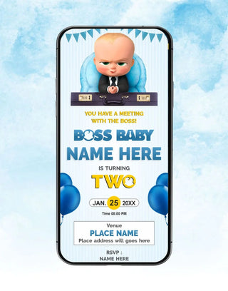 Boss Baby Birthday Party Invitation Card | IM-2540