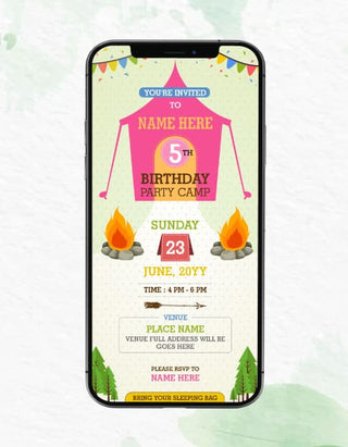 Camp Birthday Party Invite | IM-2104