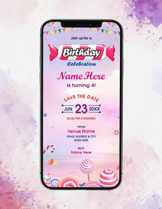 Candy Birthday Invitations | IM-2488