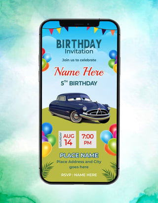 Car Theme Birthday Invitation | IM-2468