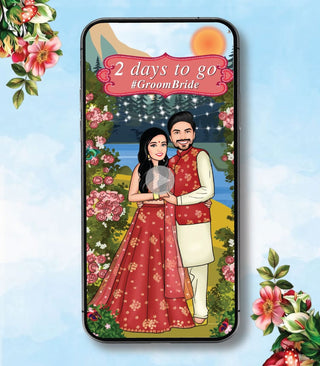 Caricature Wedding Countdown Invitation Video | IM-2085