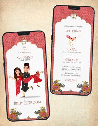 Caricature Wedding Invite | C-3