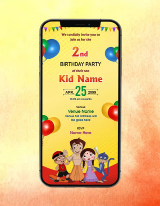 Chhota Bheem Birthday Party Invitation | IM-2478