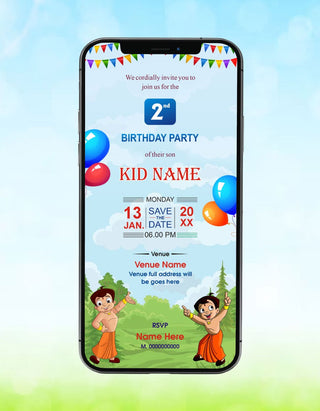 Chota Bheem Birthday Party Invitation | IM-2487