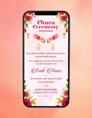 Chura Ceremony Invitation | W-380