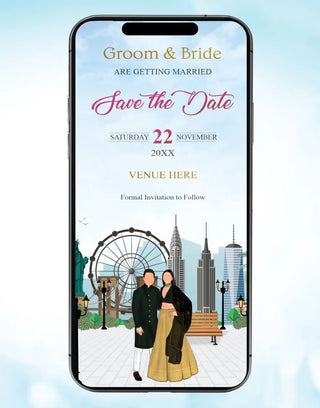 City Skyline Wedding Invitations | IM-2643