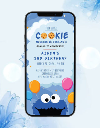 Cookie Monster Birthday Invitation | IM-2510