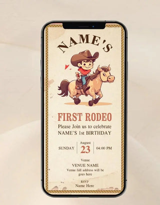 Cowboy Birthday Party Invitation | IM-2601