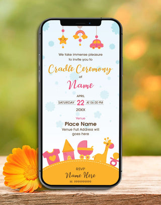 Cradle Ceremony Invitation Template | IM-2423