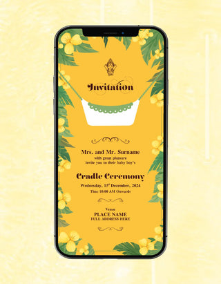 Cradle Ceremony Invitation | NC-04