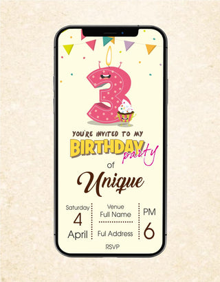 Custom Birthday Invitations eCards | B-08