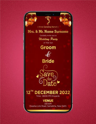 Custom Punjabi Sikh Wedding Invitation eCards | W-14