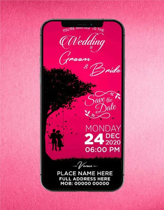 Cute Wedding Invitation Card | W-76