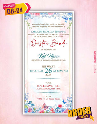 Dastar Bandi Invitation PDF | DB-04