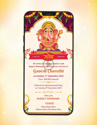 Digital Ganesh Chaturthi Invitation Video | GC-11-V