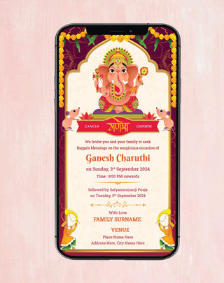 Digital Ganesh Chaturthi Invitation | GC-11